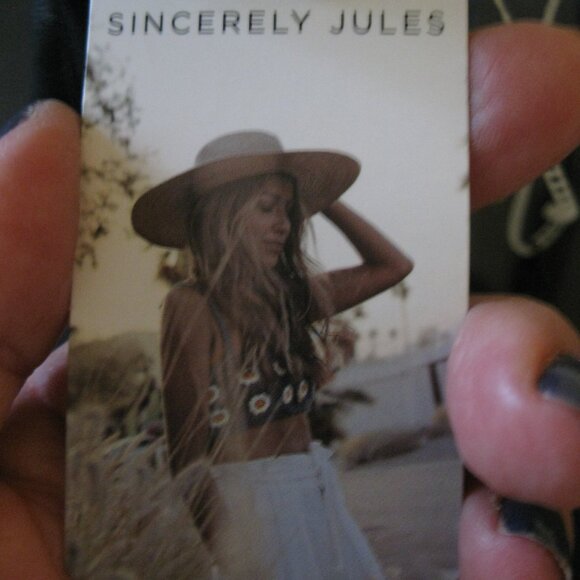 Sincerely Jules Black Western Style zip up Cowboy heel boots size 6 - Picture 5 of 7